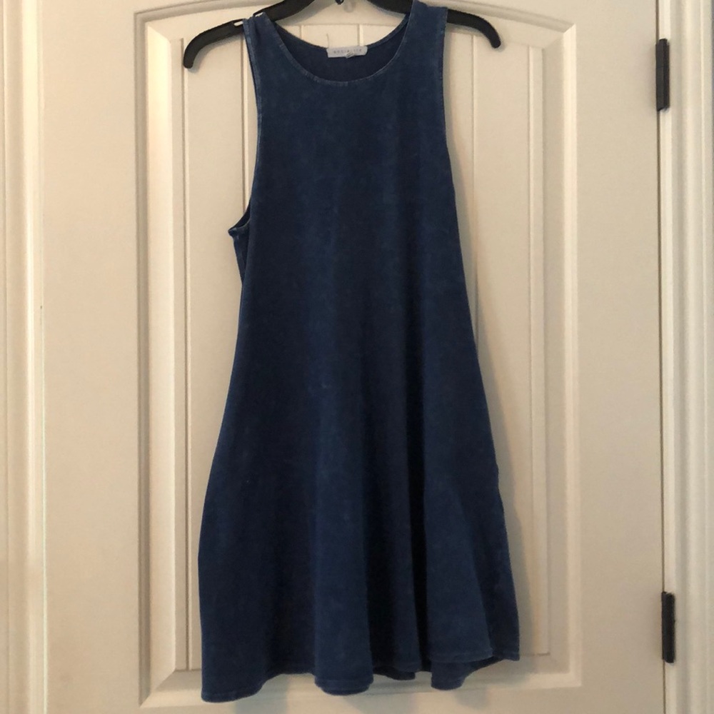 Navy acid wash dress